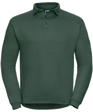 Heavy-duty collar sweatshirt | Bottle Green