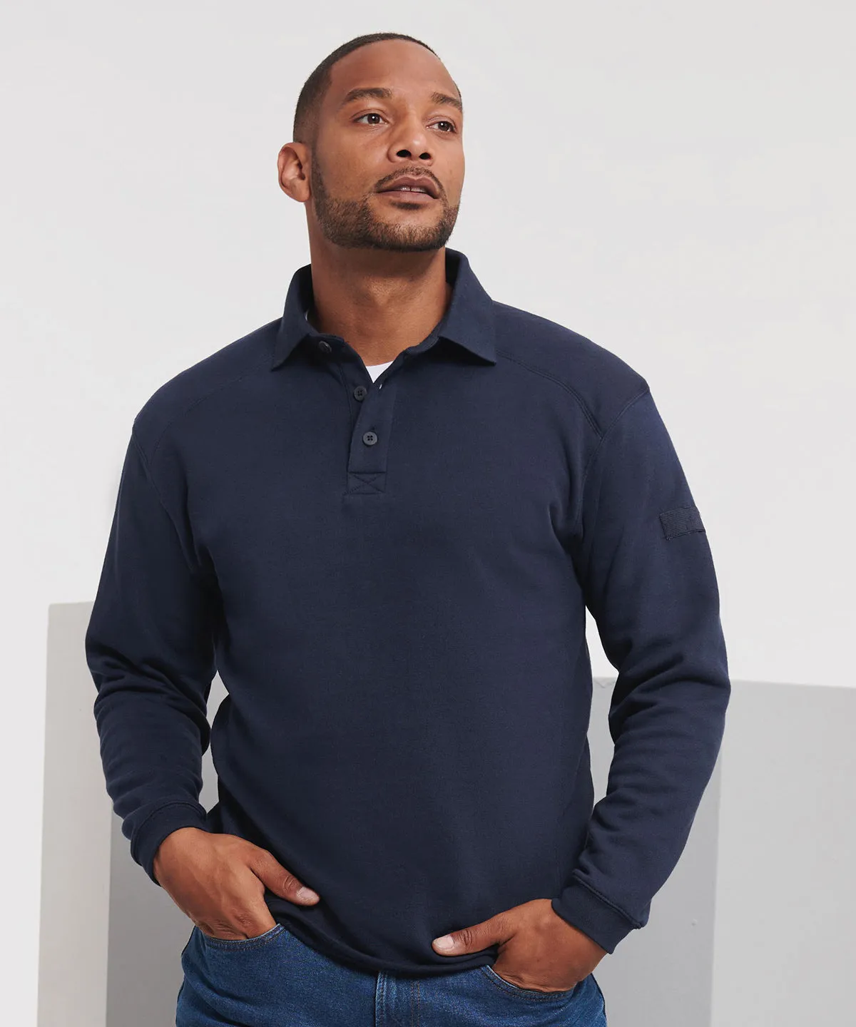Heavy-duty collar sweatshirt | Bottle Green