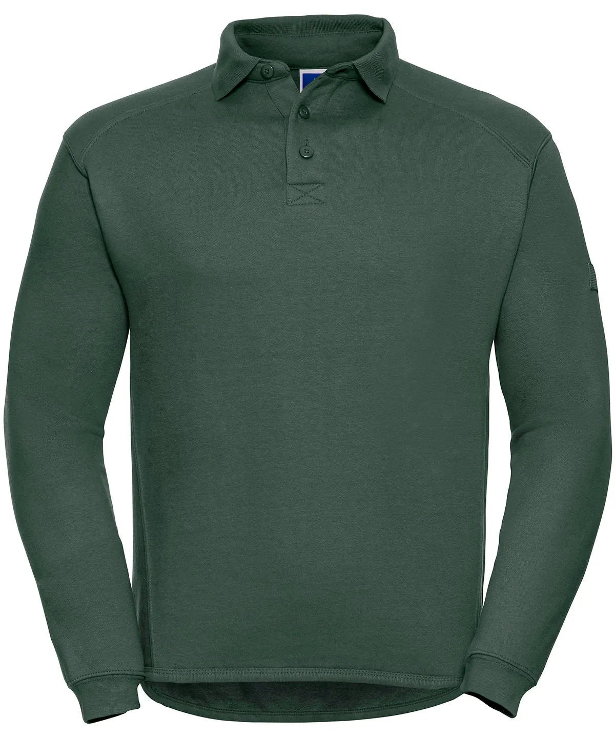 Heavy-duty collar sweatshirt | Bottle Green