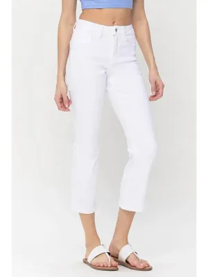 High Rise Crop Straight Jean