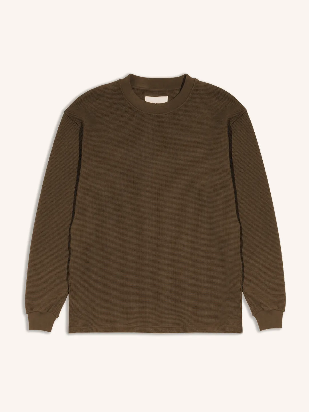 Humbie Sweat In Peat Waffle Jersey