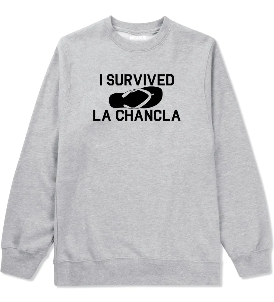 I Survived La Chancla Funny Spanish Mens Crewneck Sweatshirt