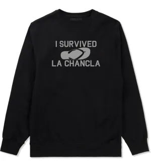 I Survived La Chancla Funny Spanish Mens Crewneck Sweatshirt