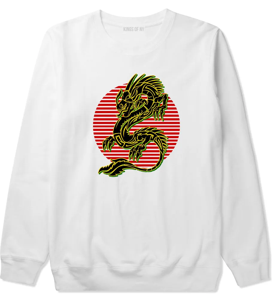 Japanese Dragon Red Sun Mens Crewneck Sweatshirt