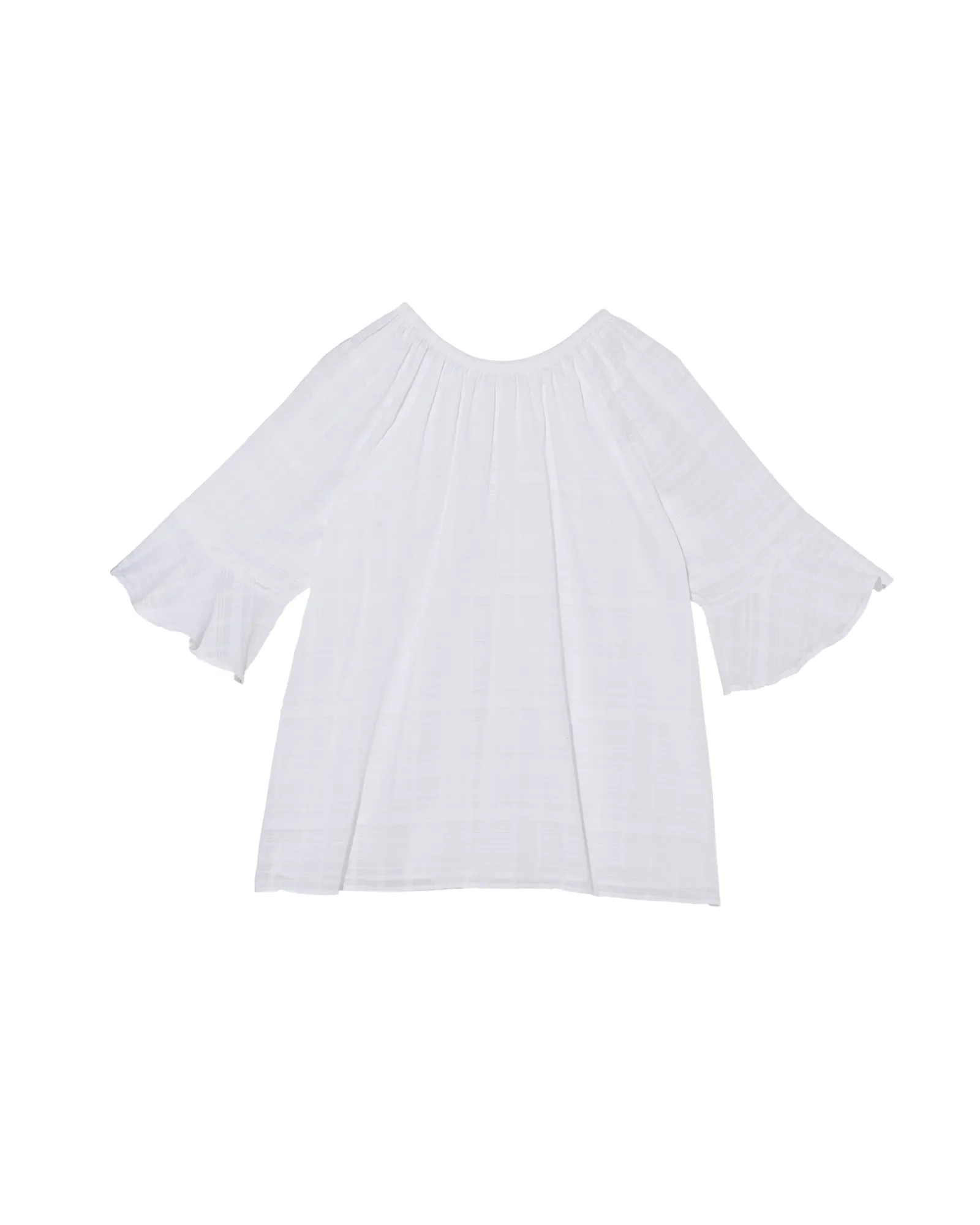 Jimena 3/4 Flared Sleeve Blouse | White