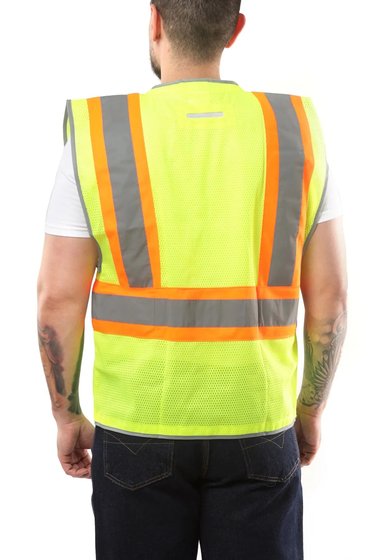 Kolossus Pro Deluxe High Visibility Vest with Multi Frontal Pockets | ANSI Class 2 Compliant