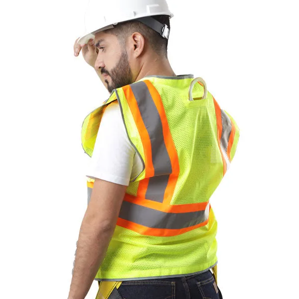 Kolossus Pro Deluxe High Visibility Vest with Multi Frontal Pockets | ANSI Class 2 Compliant