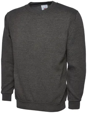 Ladies Deluxe Crew Neck Sweatshirt | Charcoal