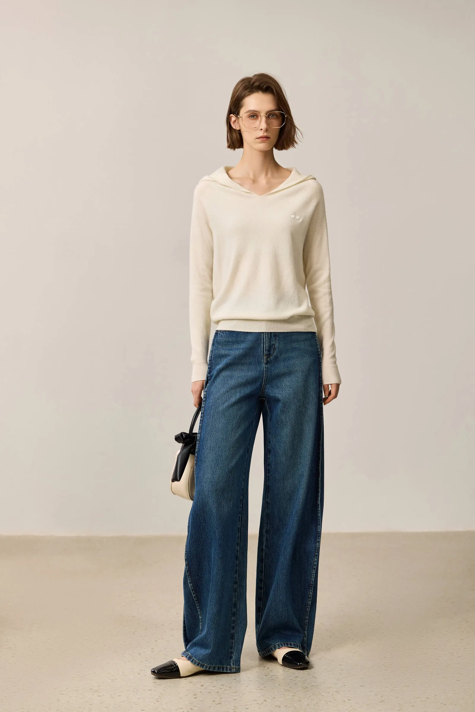 LILY Vintage Full Cotton Curved Seam Jeans