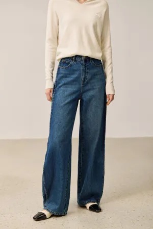 LILY Vintage Full Cotton Curved Seam Jeans