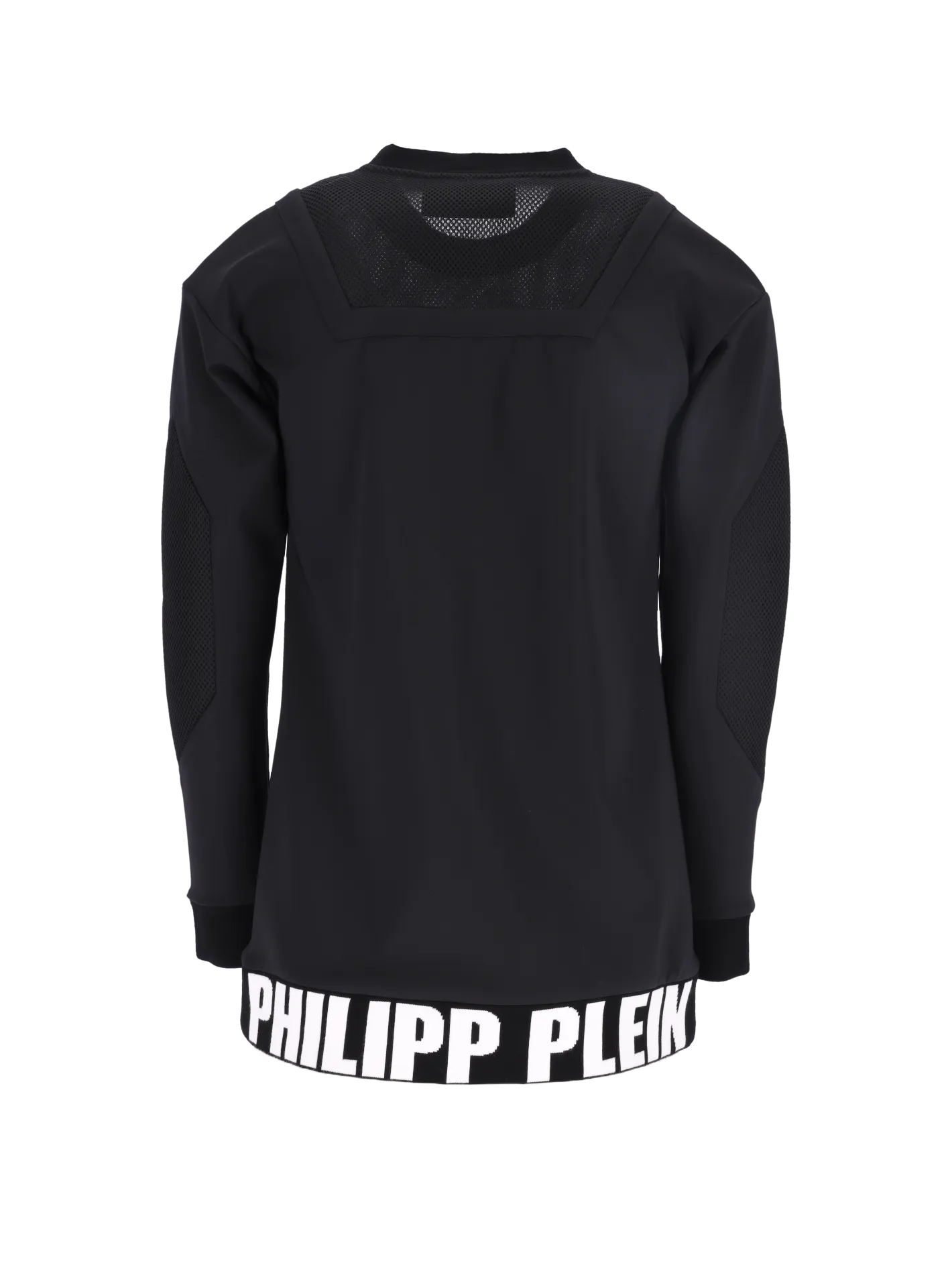 logo-hem mesh sweatshirt