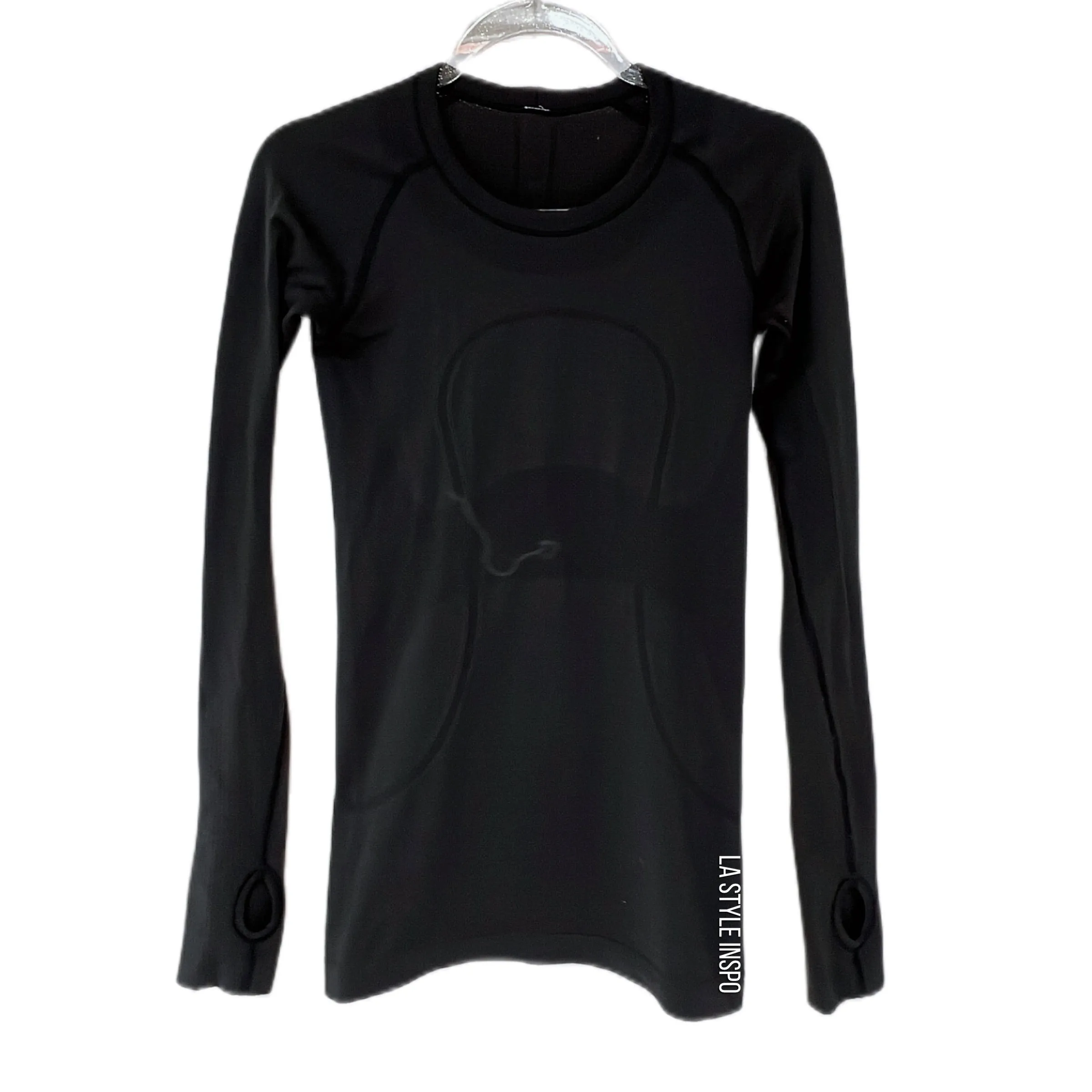Lululemon Run Swiftly Tech Long Sleeve Shirt Push Your Peace Set Your Goal in Black Size Small