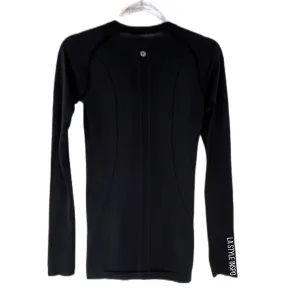 Lululemon Run Swiftly Tech Long Sleeve Shirt Push Your Peace Set Your Goal in Black Size Small