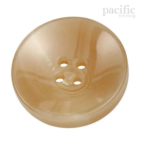 Marble Round Concave Polyester 4 Hole Jacket Coat Button