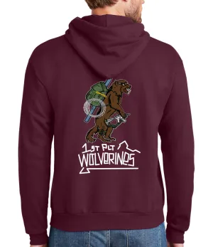 Maroon Hoodie Sweatshirt (Color Design). This sweatshirt is NOT approved for PT.