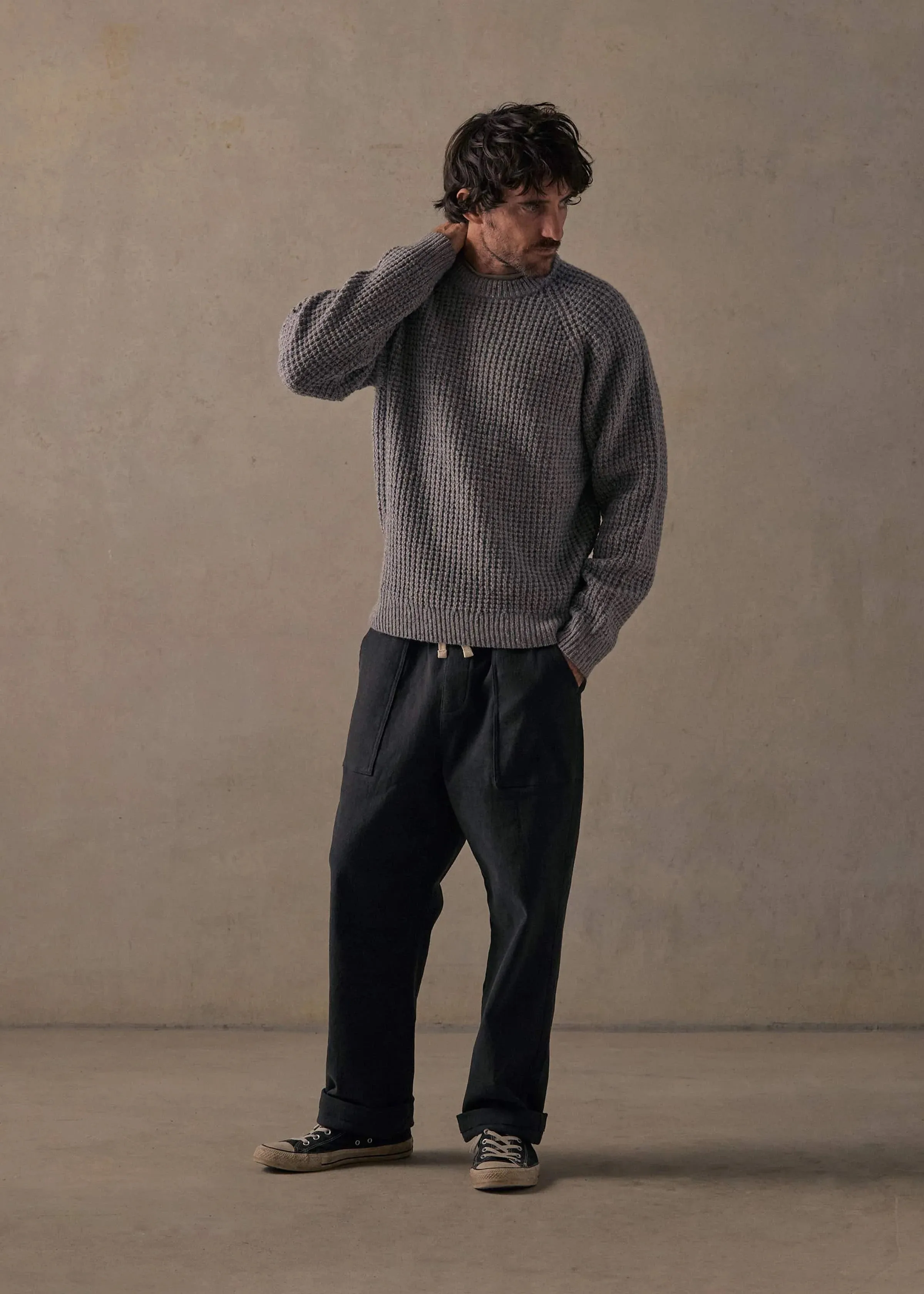 McTavish Waffle Knit Wool Jumper