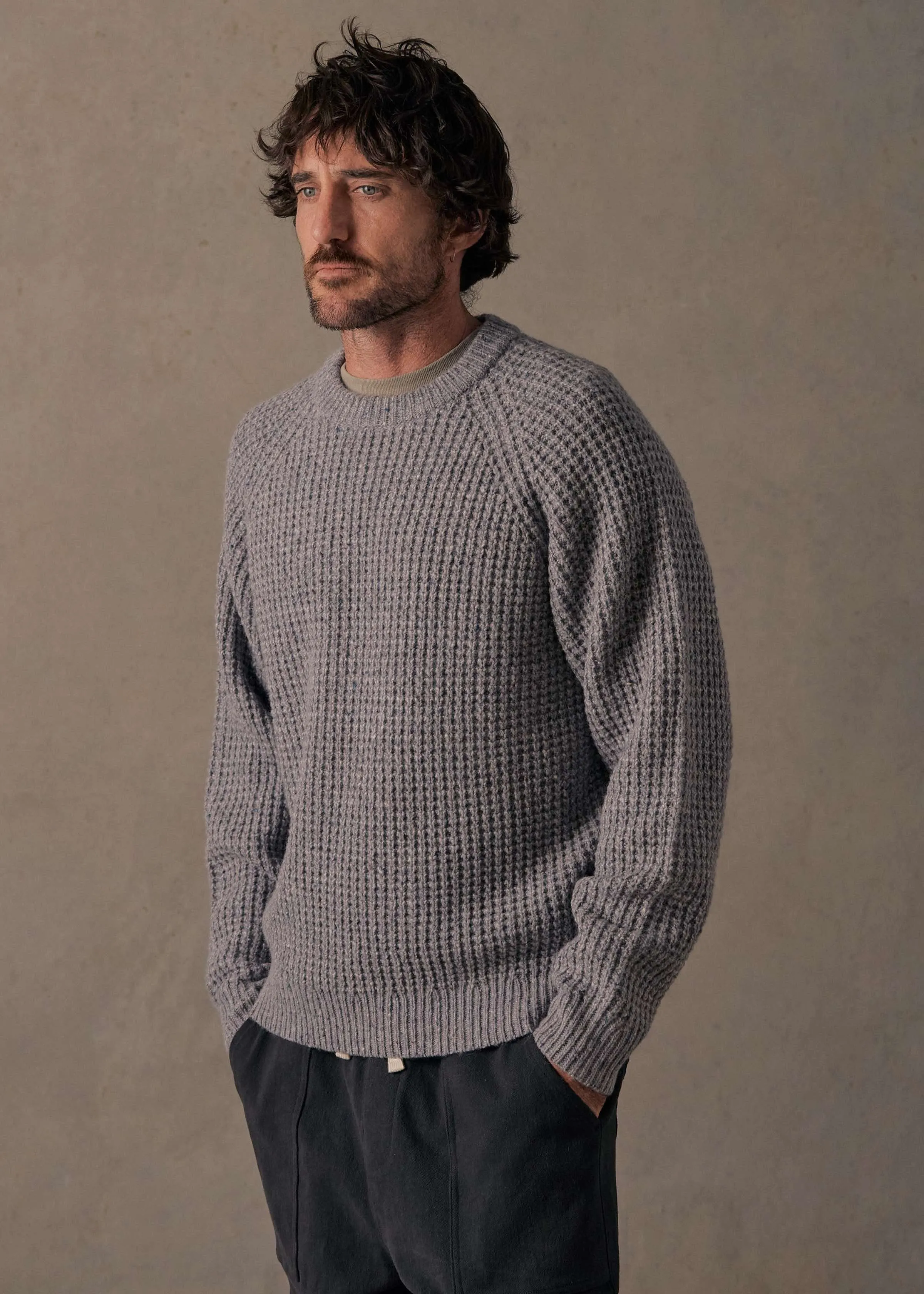 McTavish Waffle Knit Wool Jumper
