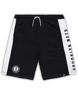 Men's Branded Black Brooklyn Nets Big and Tall Referee Iconic Mesh Shorts Fanatics