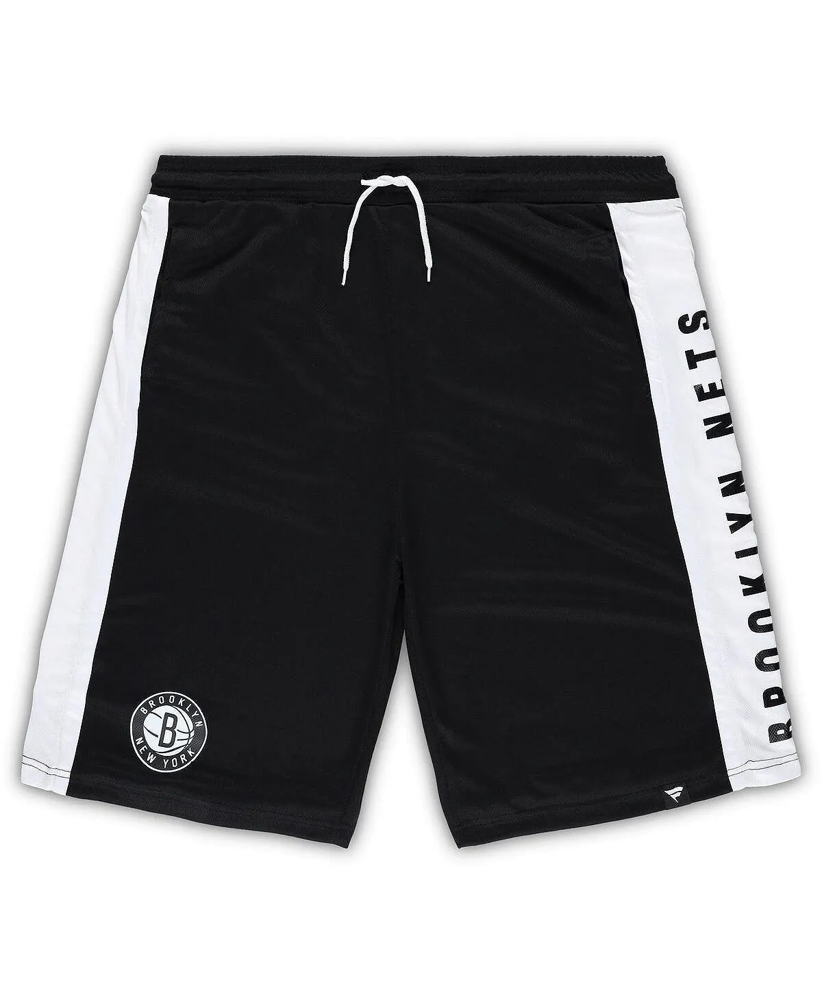 Men's Branded Black Brooklyn Nets Big and Tall Referee Iconic Mesh Shorts Fanatics