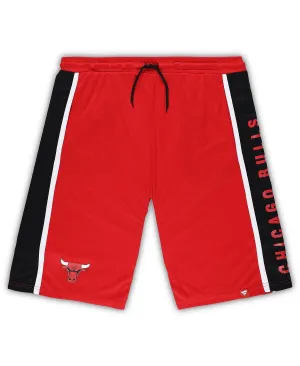 Men's Chicago Bulls Big and Tall Referee Iconic Red Mesh Shorts Fanatics