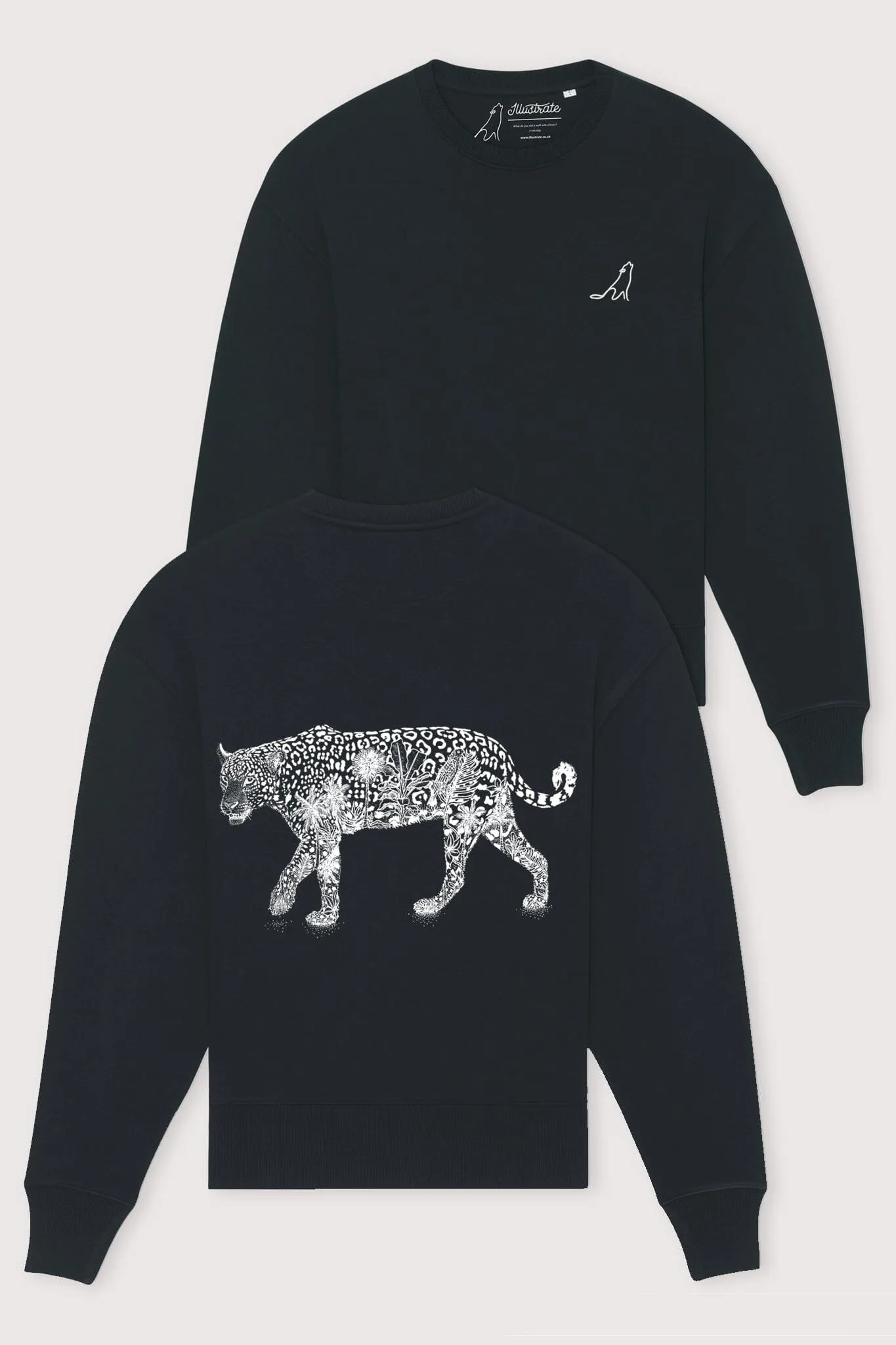 Men's Relaxed Sweatshirt | Jungle x Embroidered Wolf
