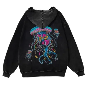 Mens Vintage Colorful Octopus Hoodies