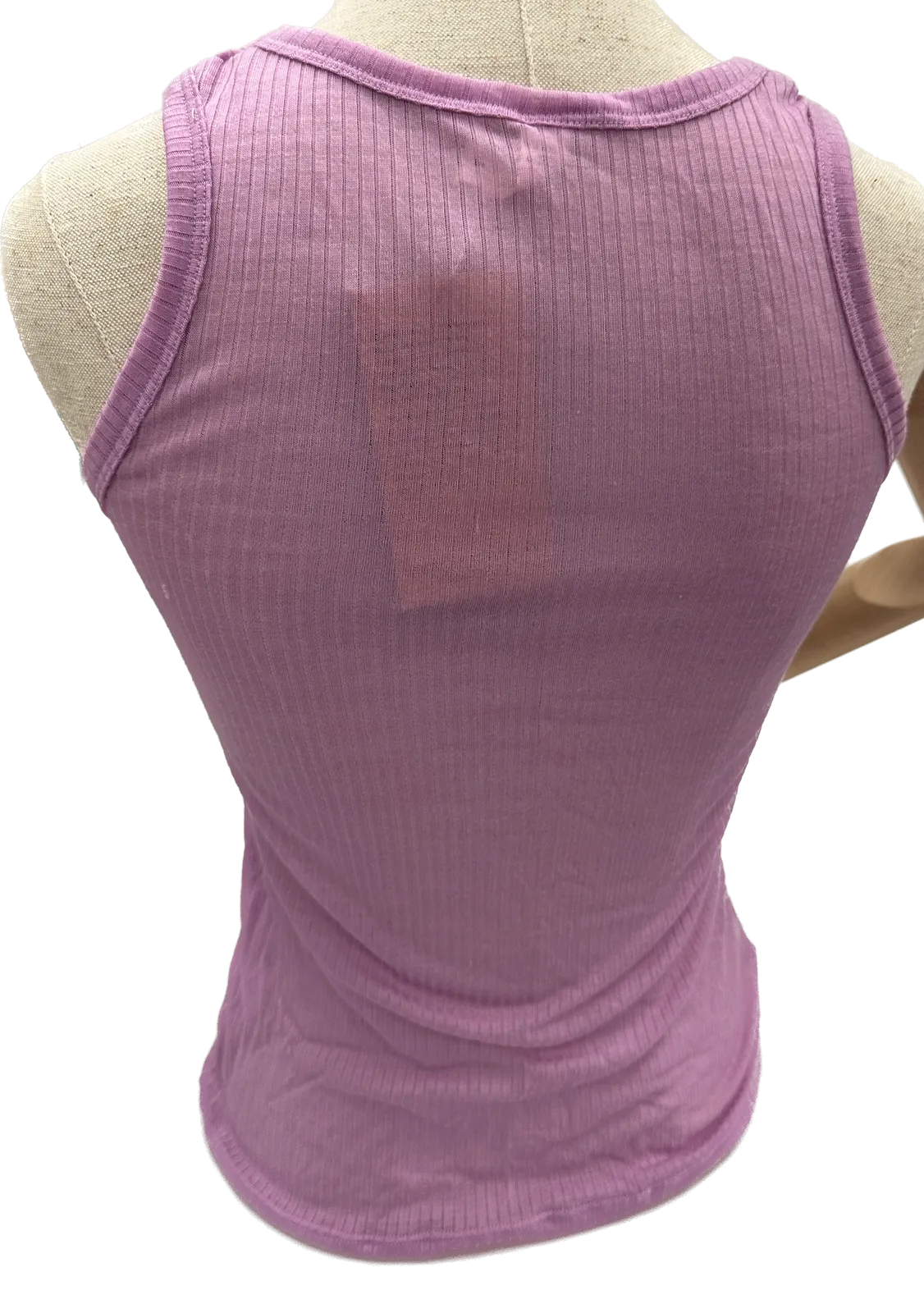 MERINO SKINS Wool Ladies V-Neck Tee Thermal Top Sleeveless Tank - Hyacinth
