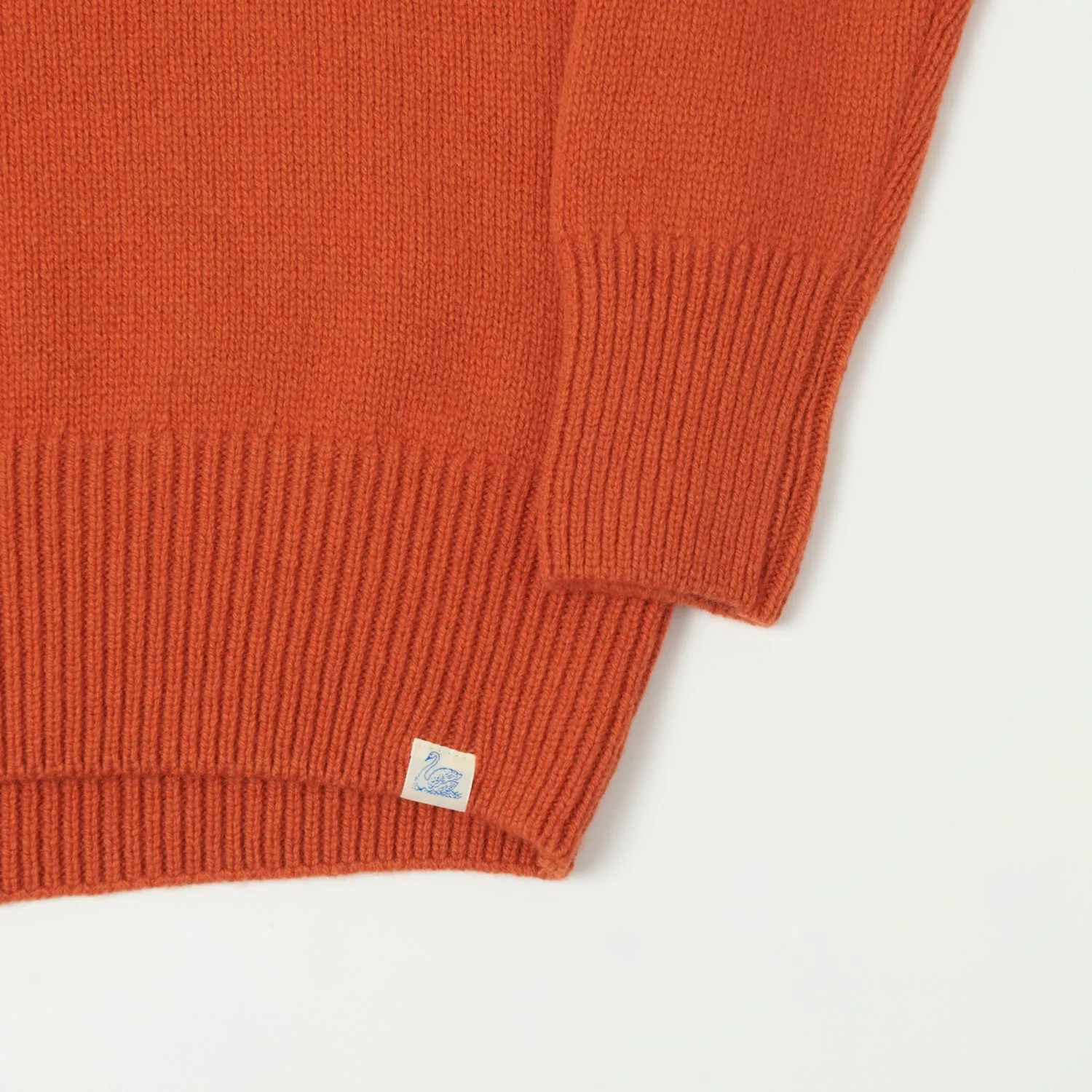 Merz b. Schwanen LOCC01 Knit Crew Neck Pullover - Rust