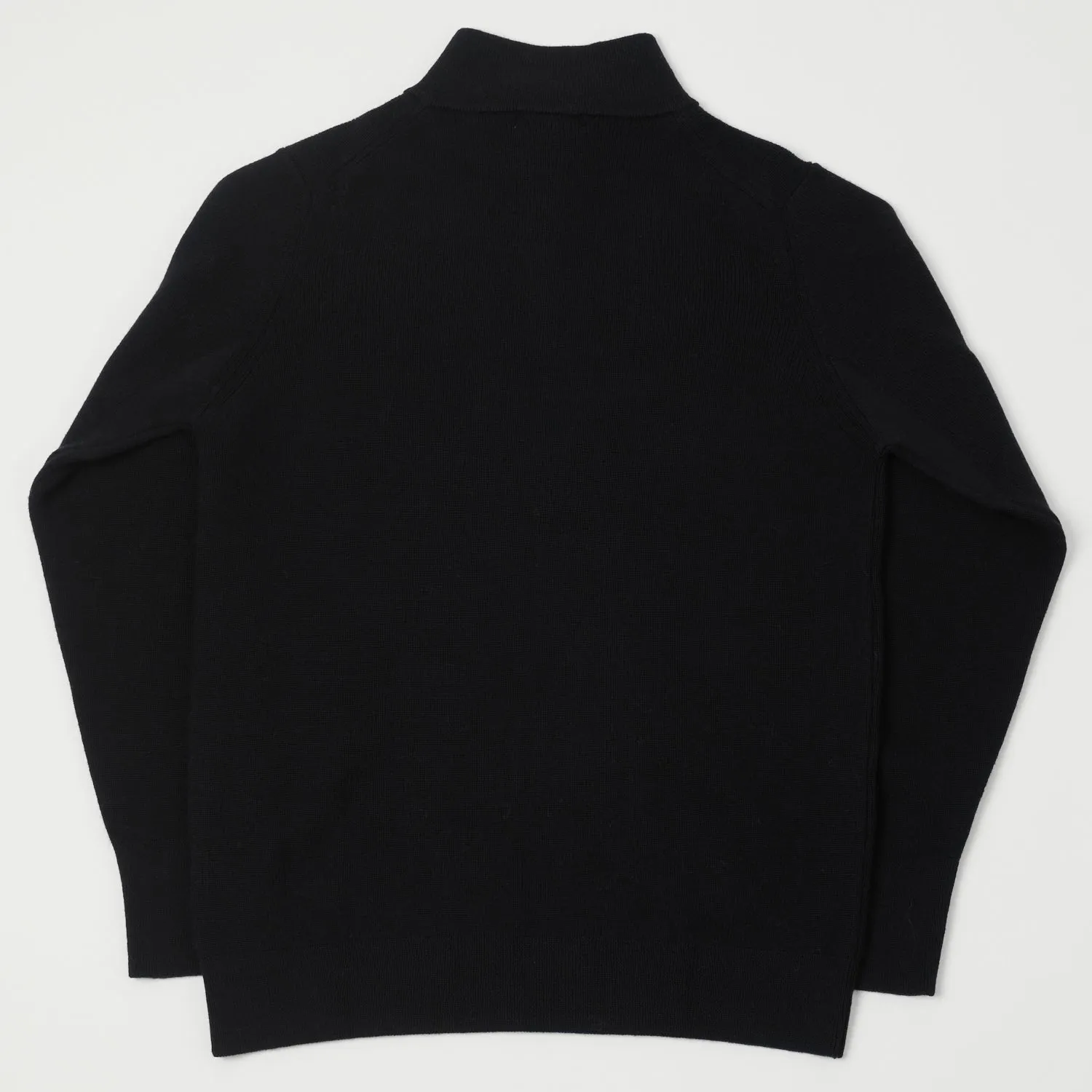 Merz b. Schwanen MWZP04 Zip Front Knit Pullover - Deep Black