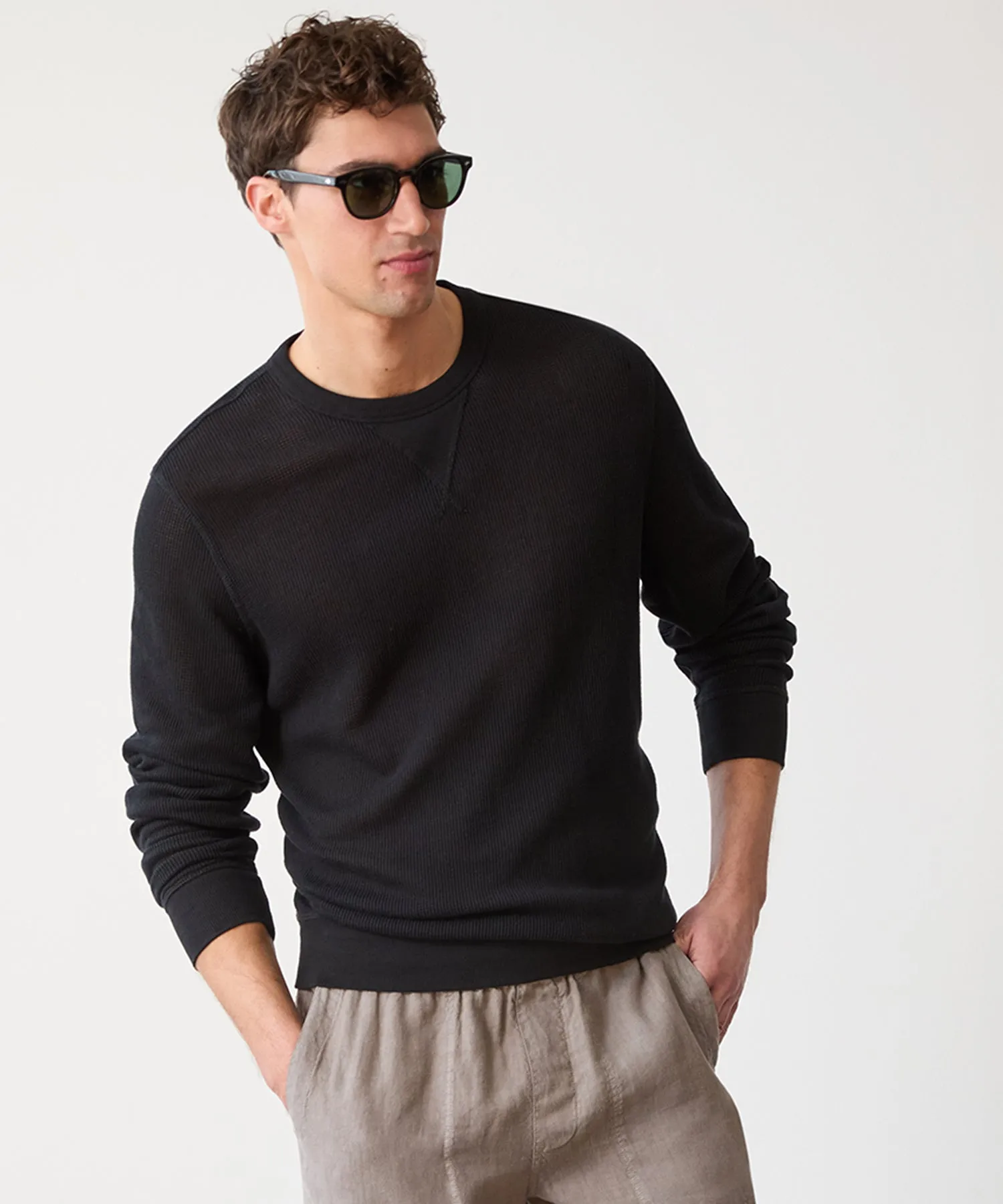 Mesh Sweatshirt in Black