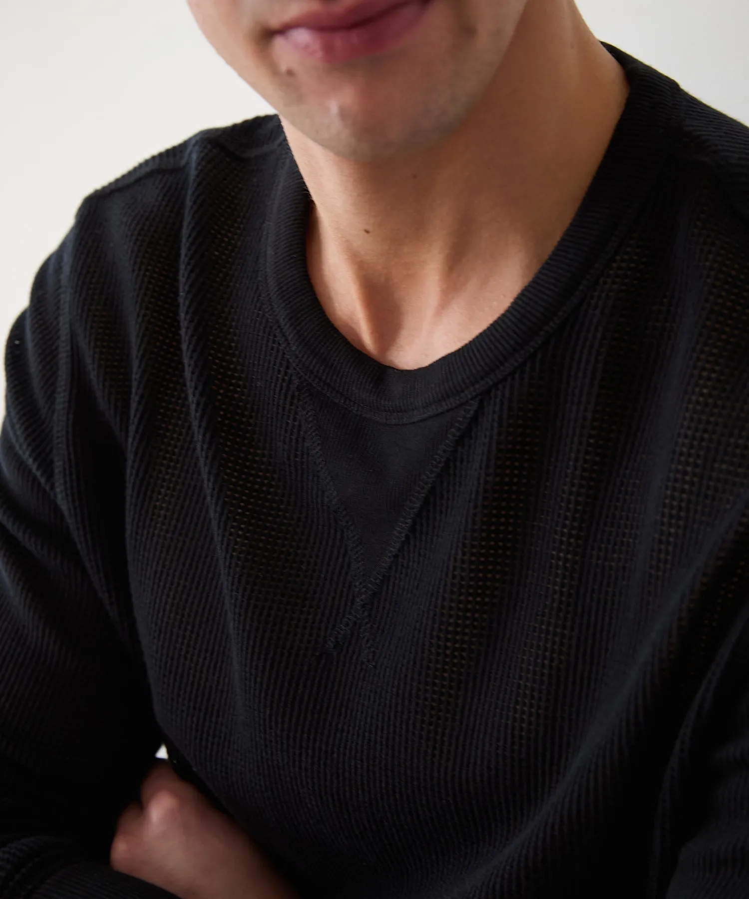 Mesh Sweatshirt in Black