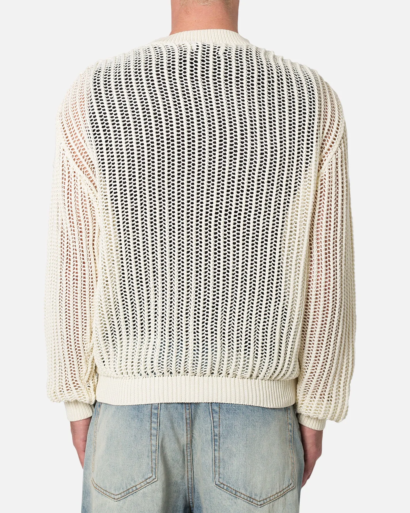 MNML Mesh Knit Sweater Cream