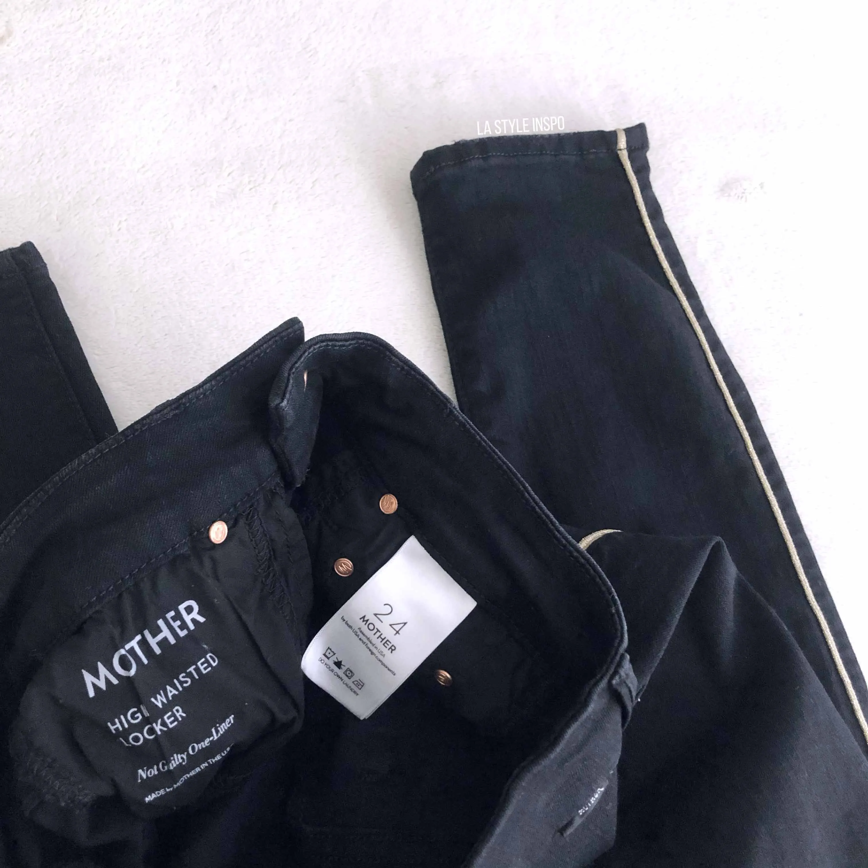 MOTHER Jeans High Wasted Looker Jeans Not Guilty One-Liner Size 24