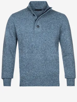 Patch Half Zip Blue