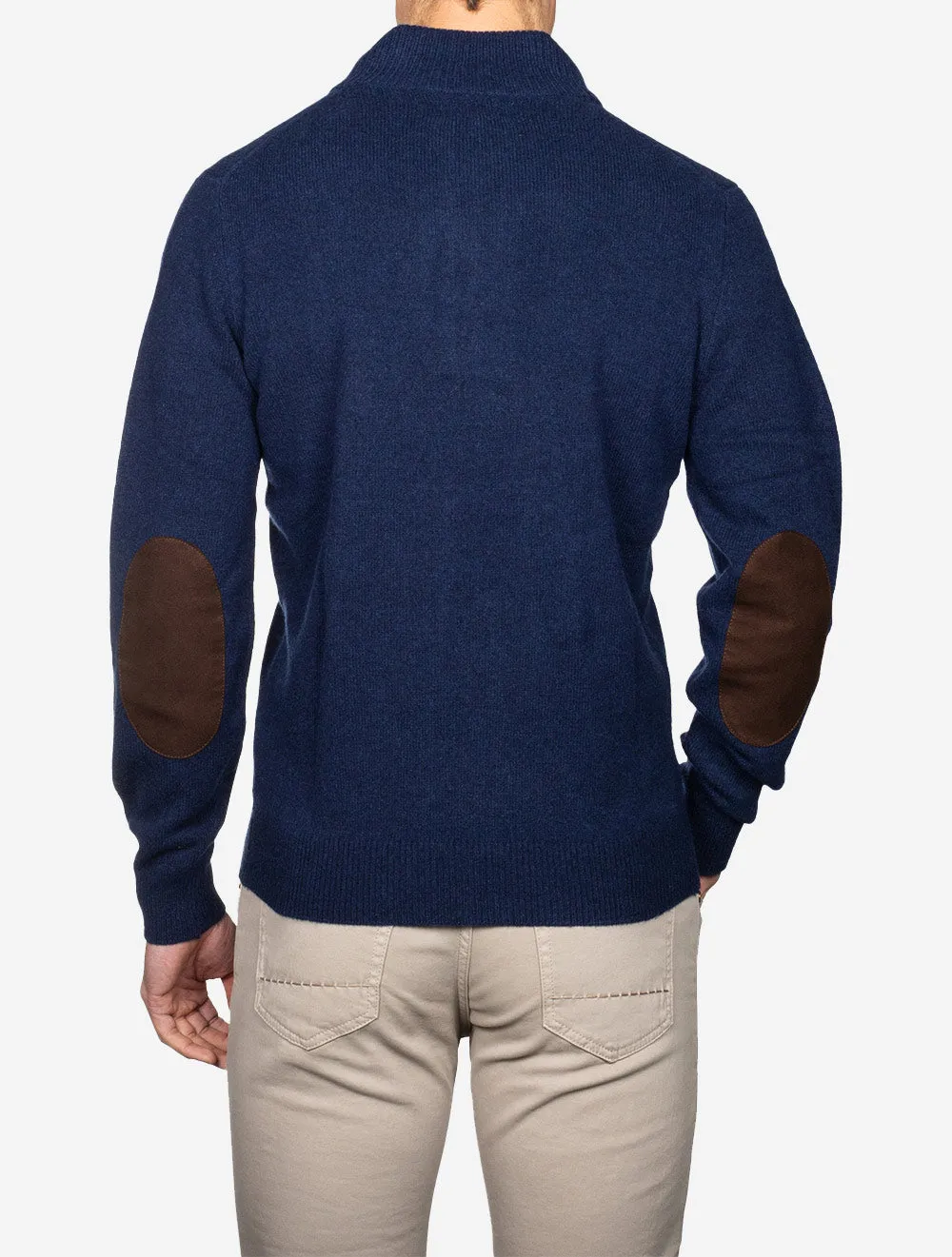 Patch Half Zip Deep Blue