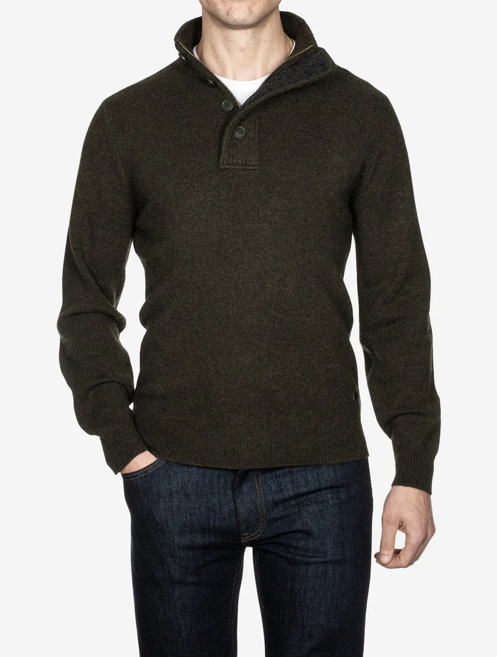 Patch Half Zip Seaweed
