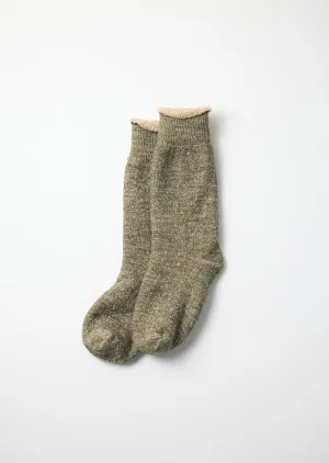 R1001-BR Double Face Crew Green/Brown