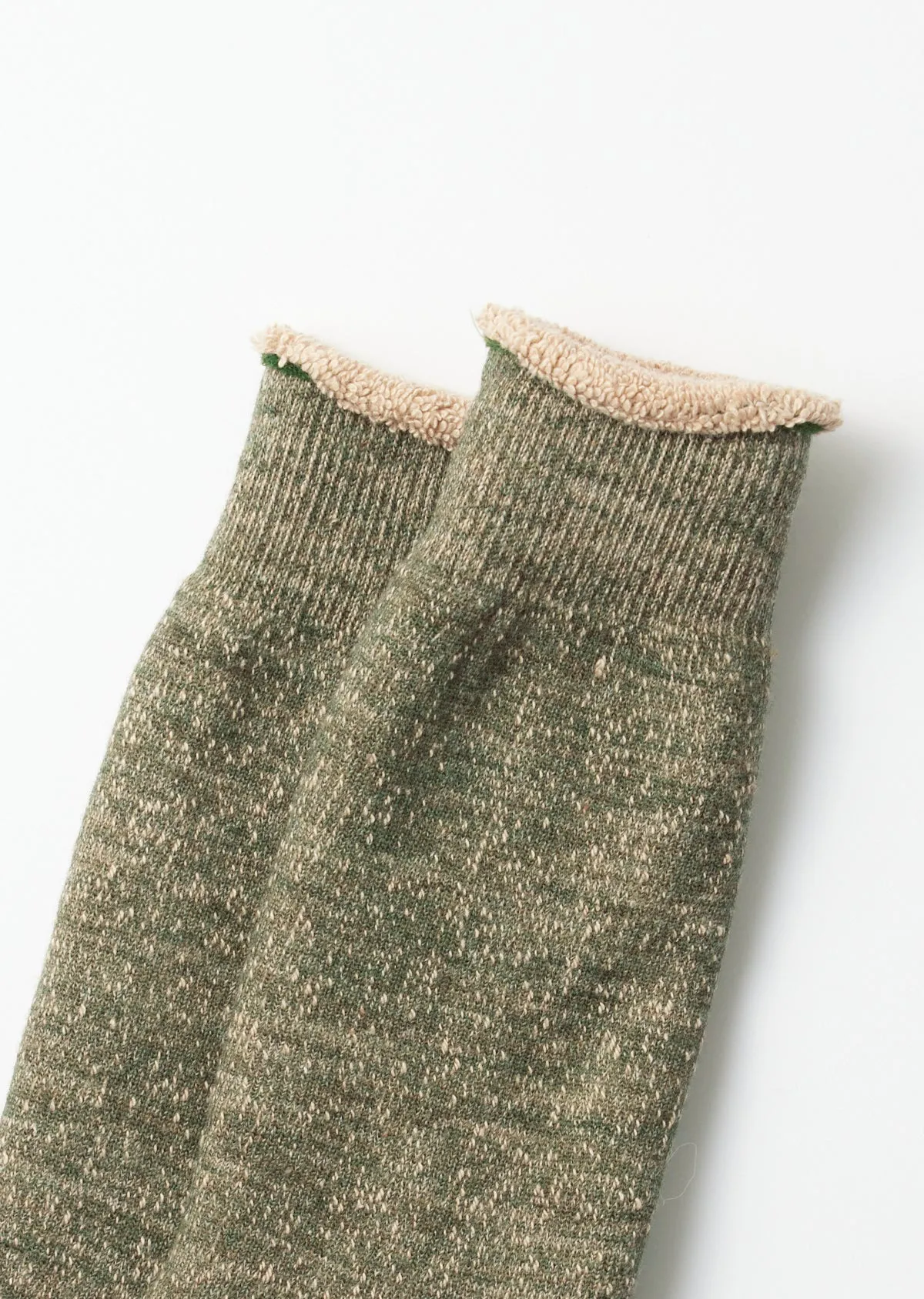 R1001-BR Double Face Crew Green/Brown