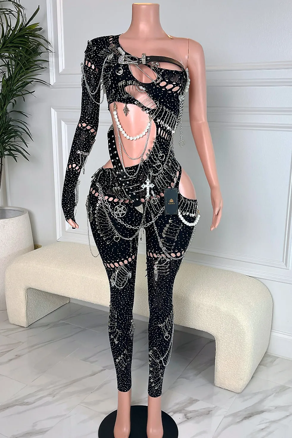 Rebel Black Bodysuit (Ready To Ship)