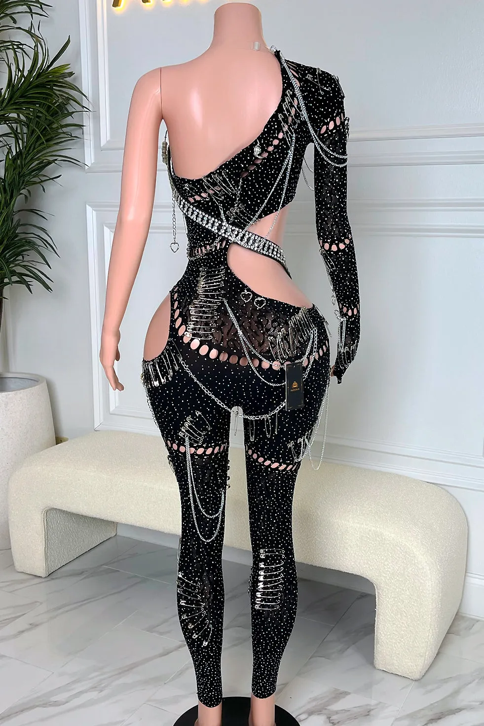 Rebel Black Bodysuit (Ready To Ship)