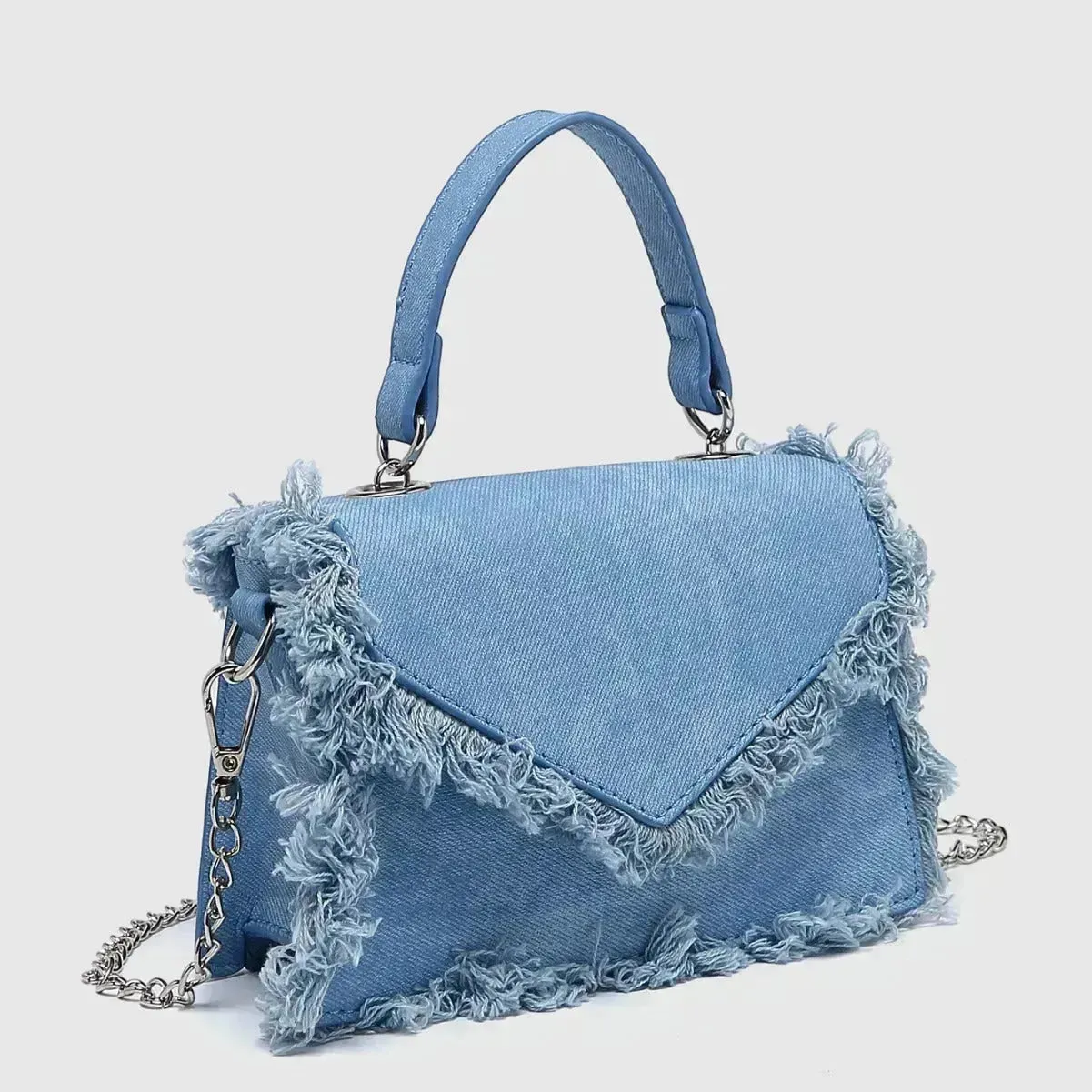 Retro Tassel Bag Denim Mini Crossbody denim bag