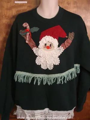 Santa with 3D Beard Christmas Sweatshirt