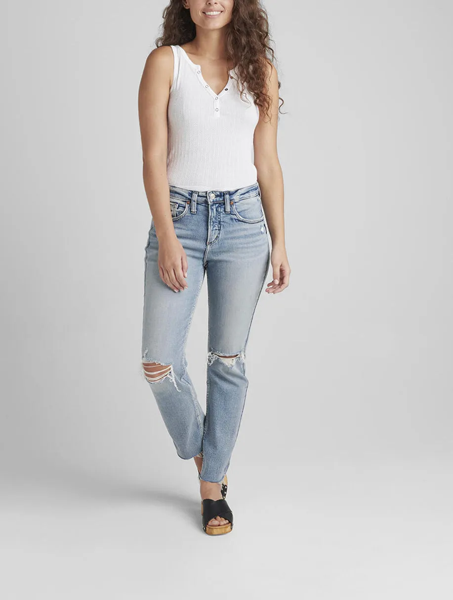 SILVER BEAU GIRLFRIEND MID RISE DENIM