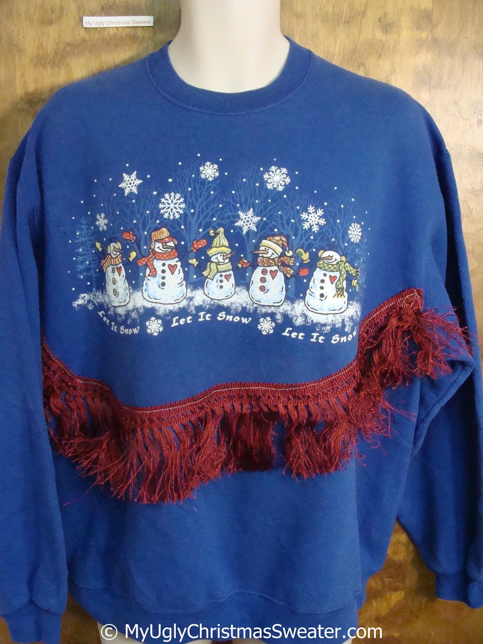 Snowman Friends LET IT SNOW Tacky Christmas Sweatshirt