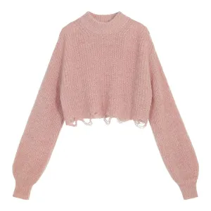 Solid Casual Knitting Sweaters For Women Round Neck Long Sleeve Minimalist Temperament Sweater Female Fashion