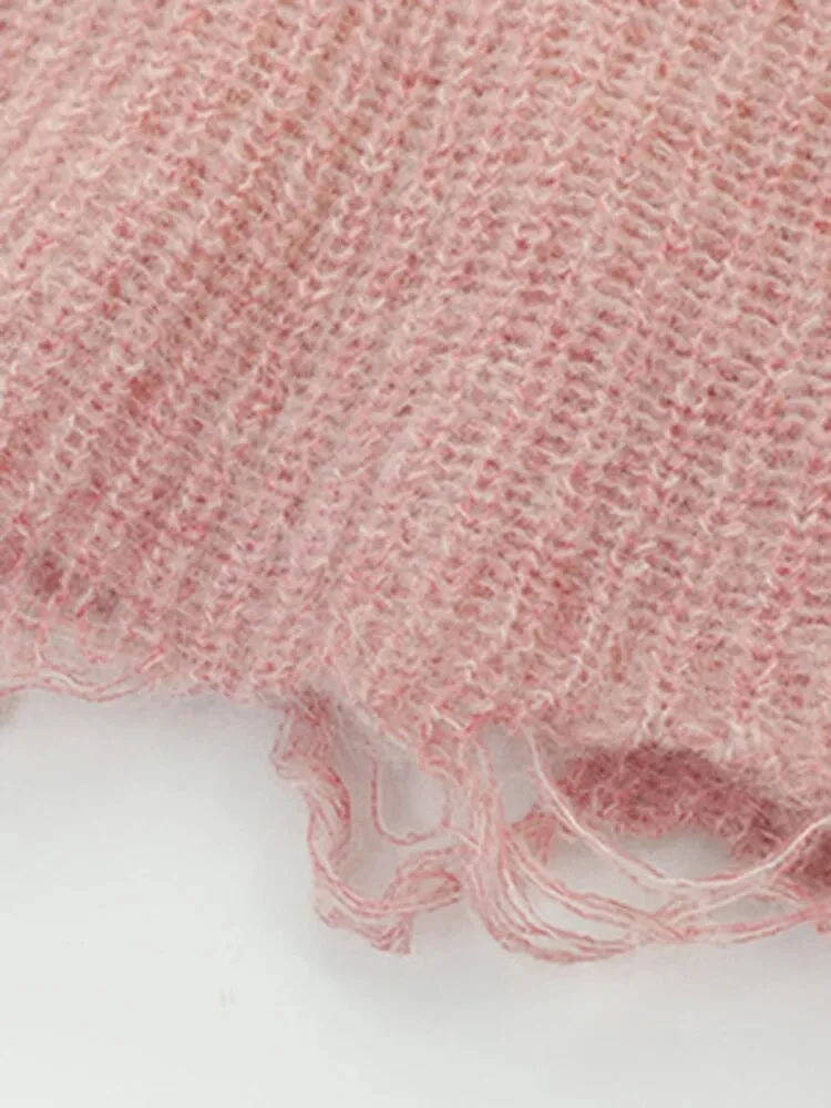 Solid Casual Knitting Sweaters For Women Round Neck Long Sleeve Minimalist Temperament Sweater Female Fashion
