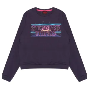 Stranger Things Girls Cropped Sweatshirt