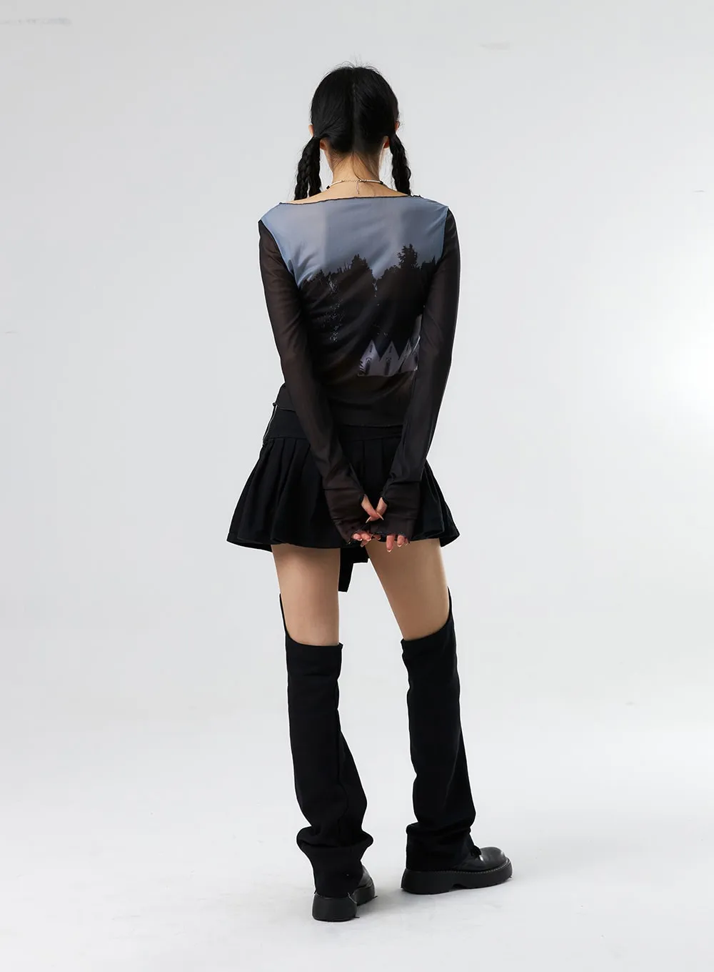 Studded Buckle Mini Skort IS322