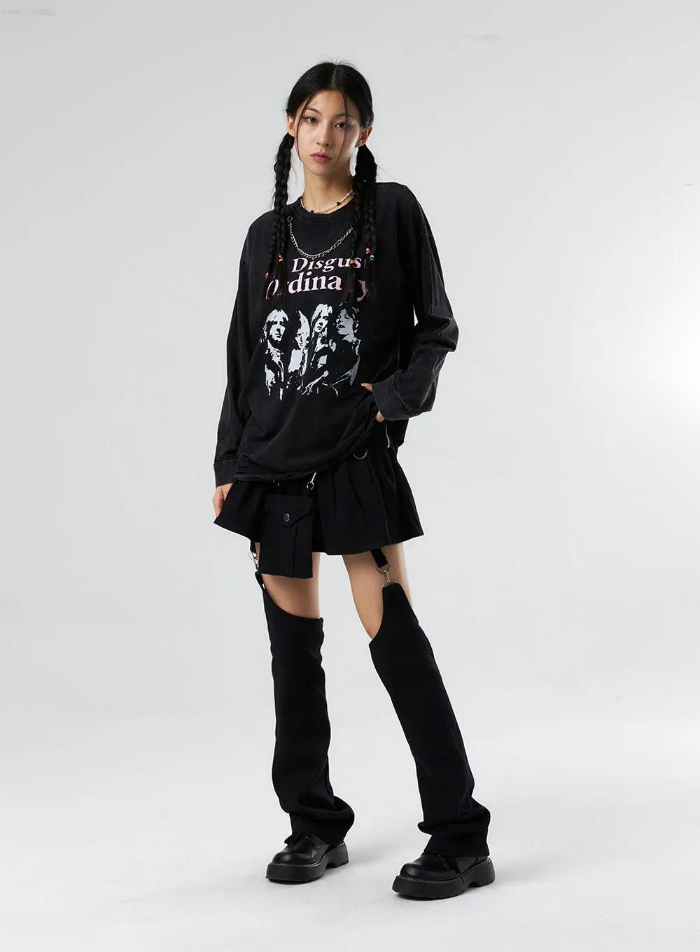 Studded Buckle Mini Skort IS322