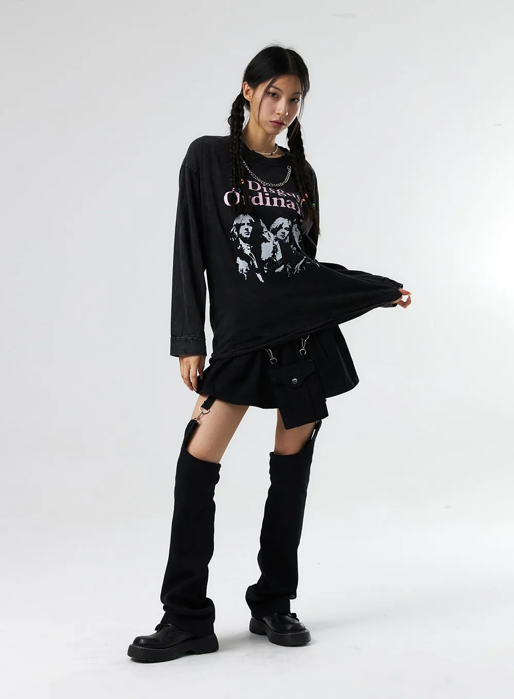 Studded Buckle Mini Skort IS322